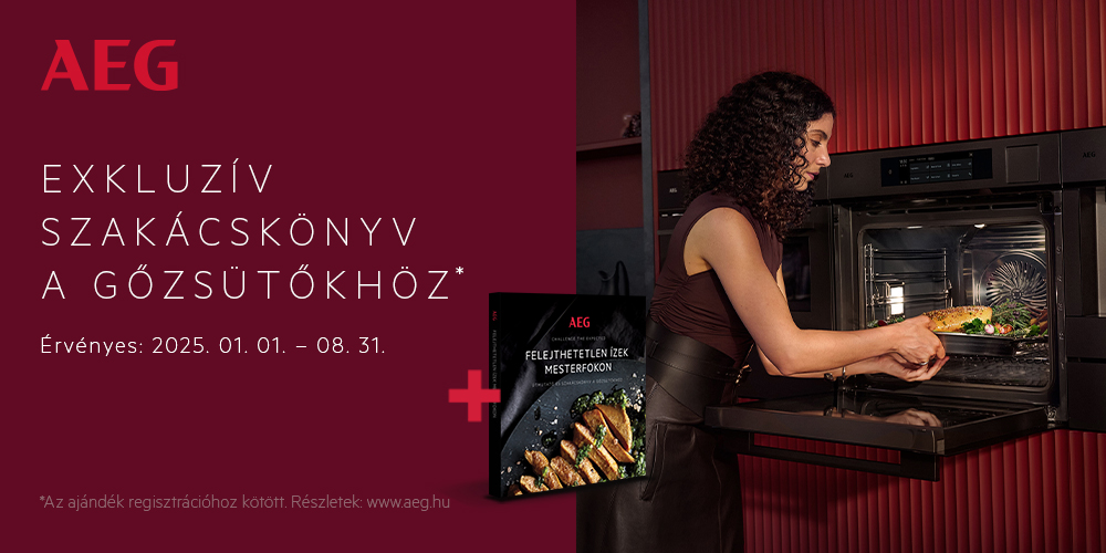 AEG gőzsütők promóció + ajándék szakácskönyvvel